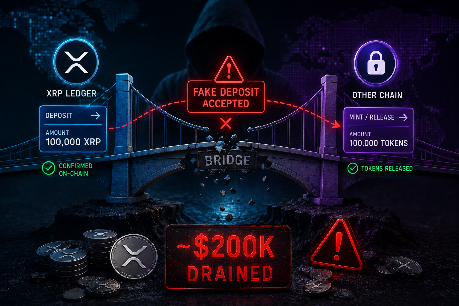 A $200K XRP Bridge Drain Exposes Crypto’s Fake Deposit Risk