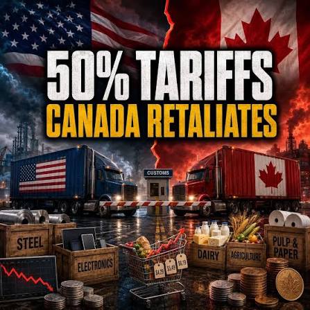 A 50% Tariff Shock at the U.S.–Canada Border
