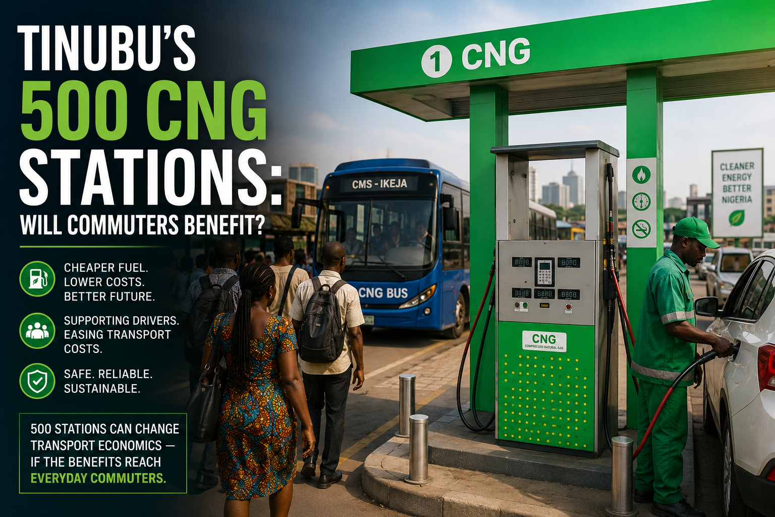 Tinubu’s 500 CNG Stations: Will Commuters Benefit?